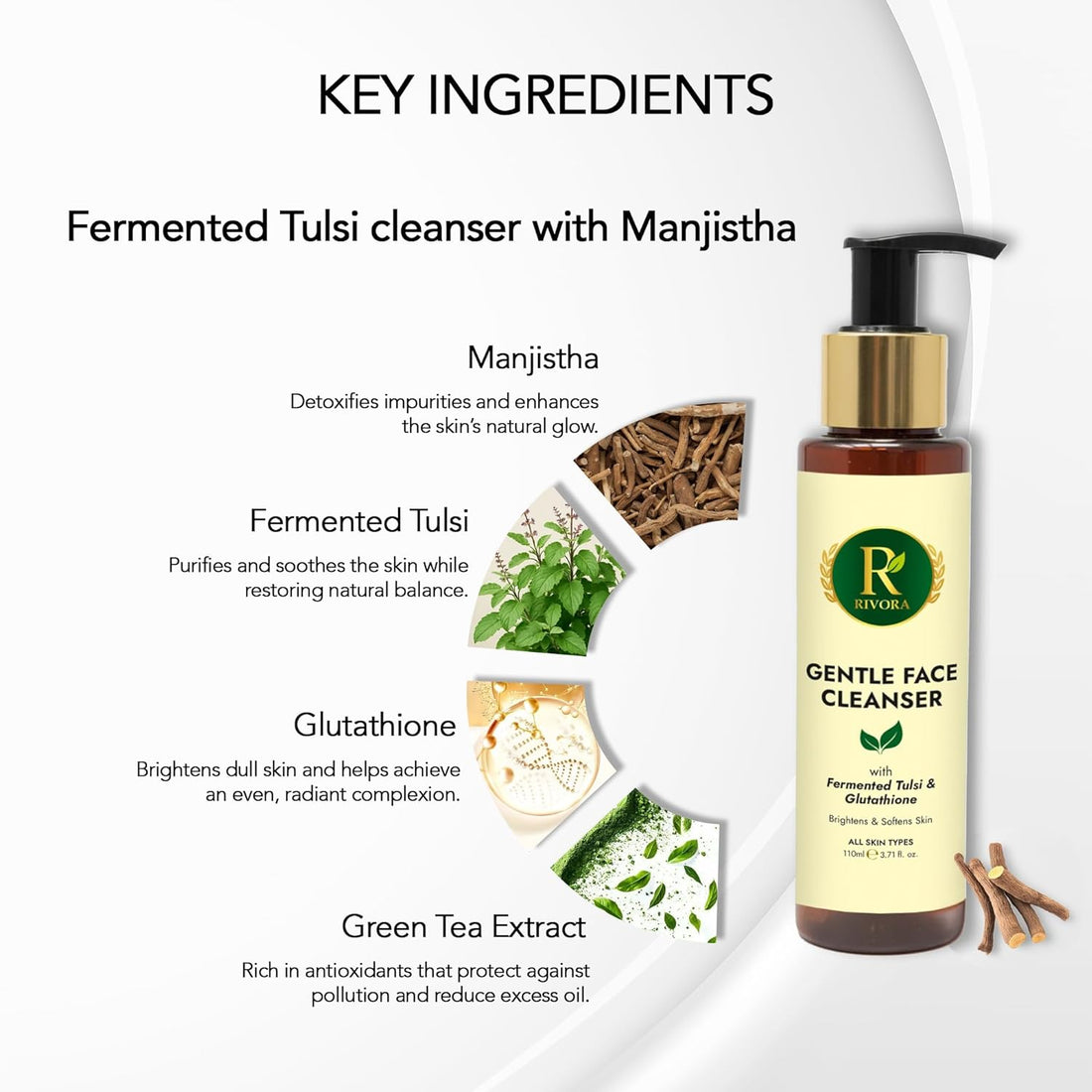 Rivora Gentle Face Wash powered by fermented Ayurveda for mild daily cleansing