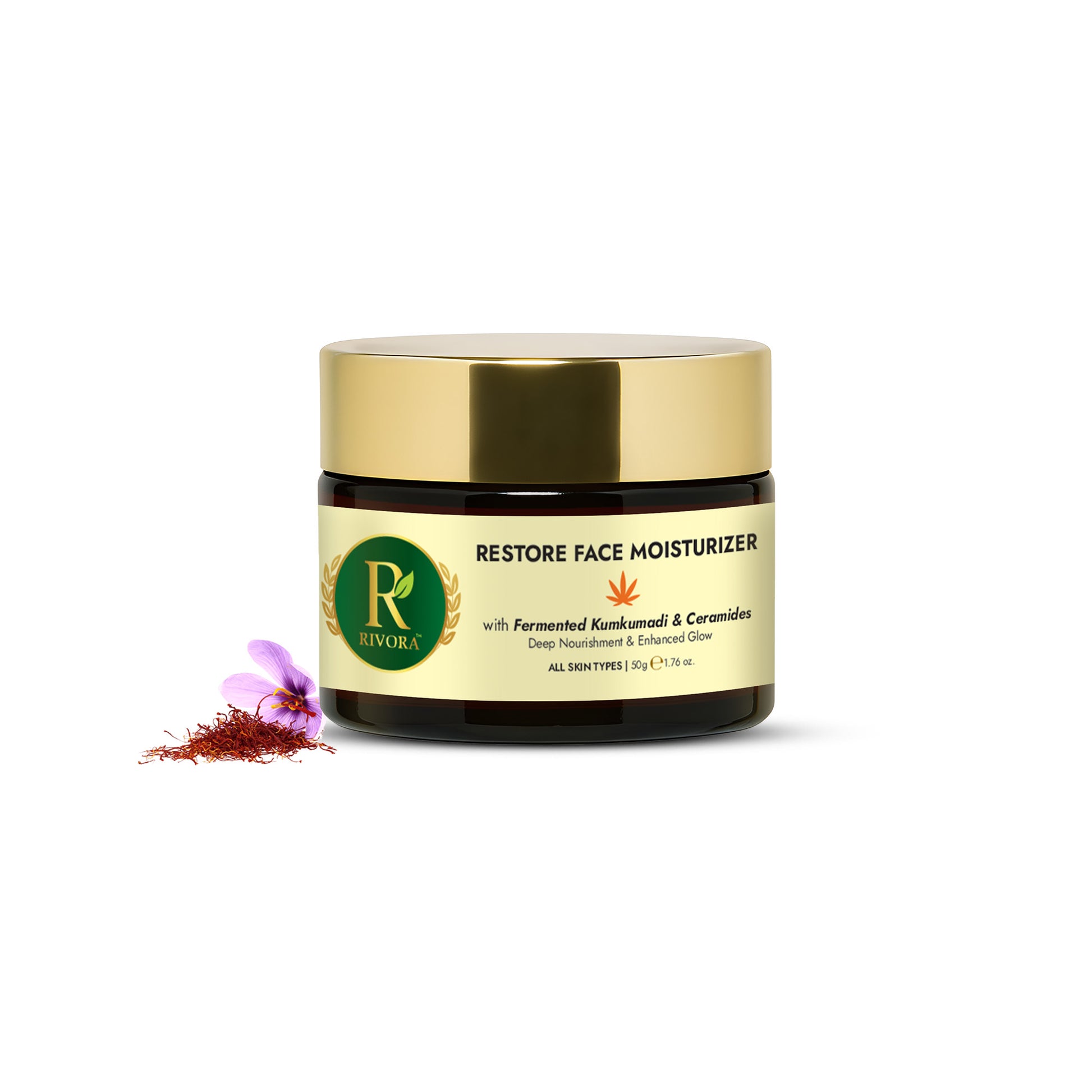 Rivora Restore Face Moisturizer with fermented Ayurveda for hydrated healthy skin
