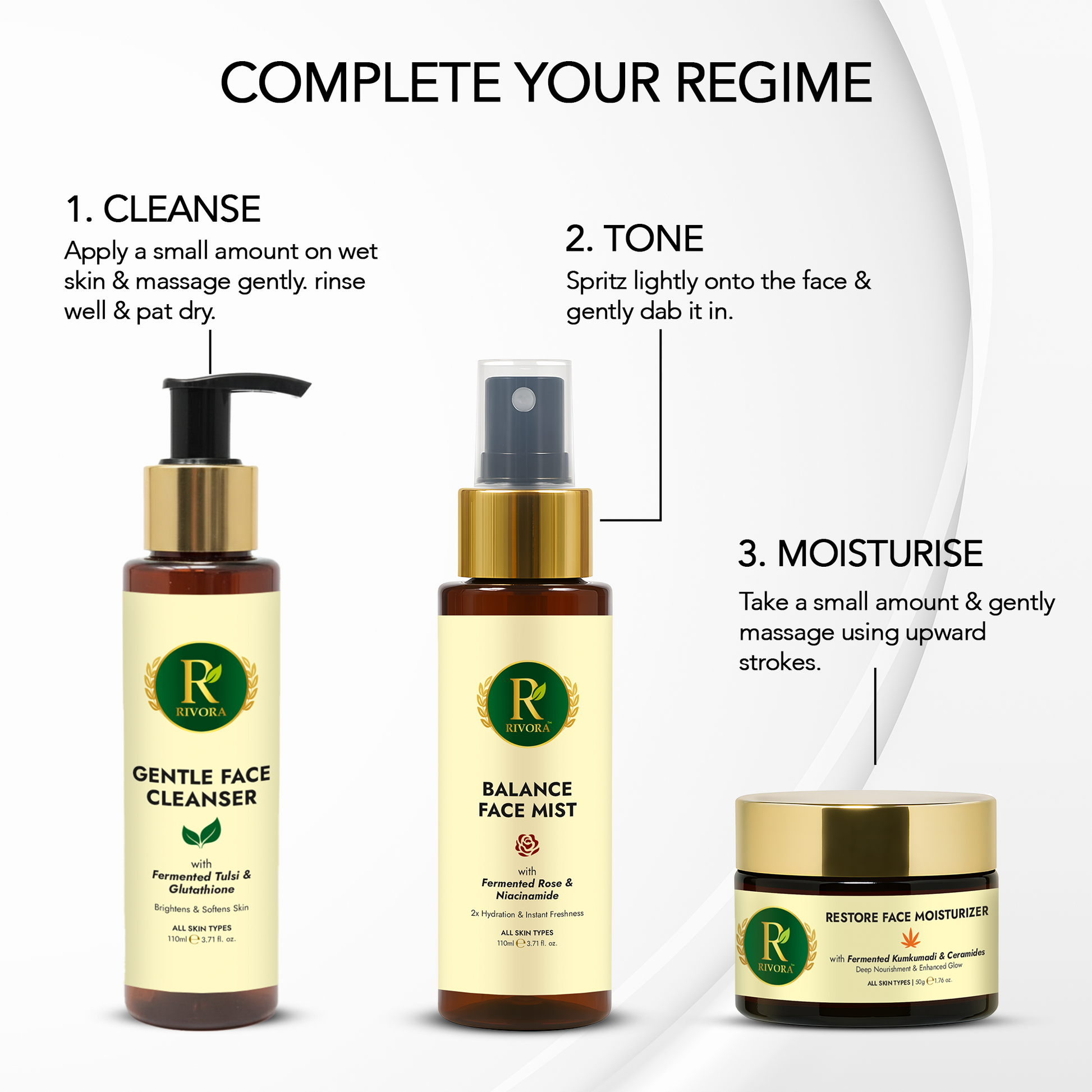 Rivora Gentle Face Wash powered by fermented Ayurveda for mild daily cleansing