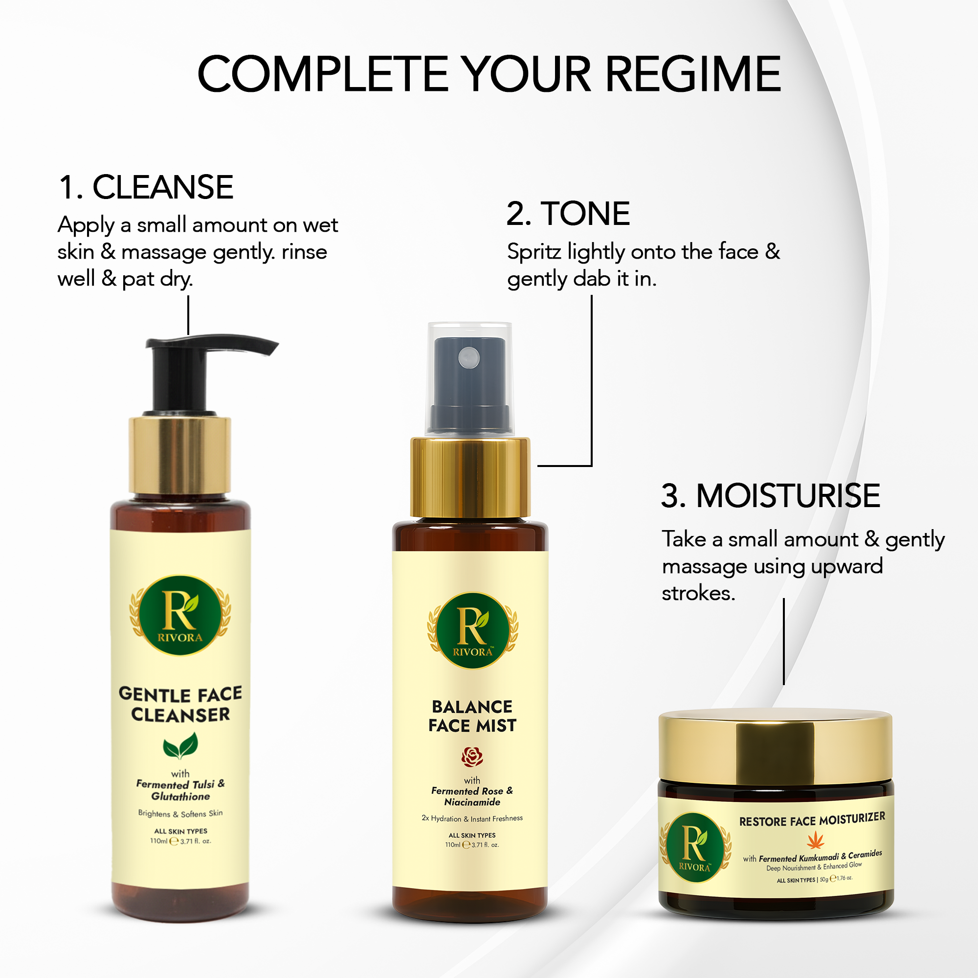 Rivora Gentle Face Wash powered by fermented Ayurveda for mild daily cleansing