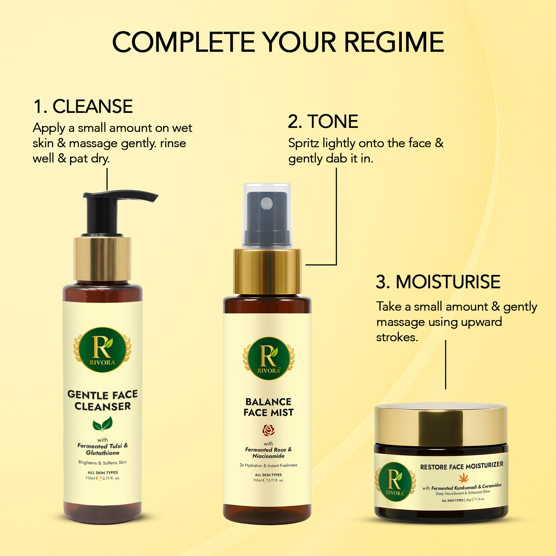 Rivora Restore Face Moisturizer with fermented Ayurveda for hydrated healthy skin